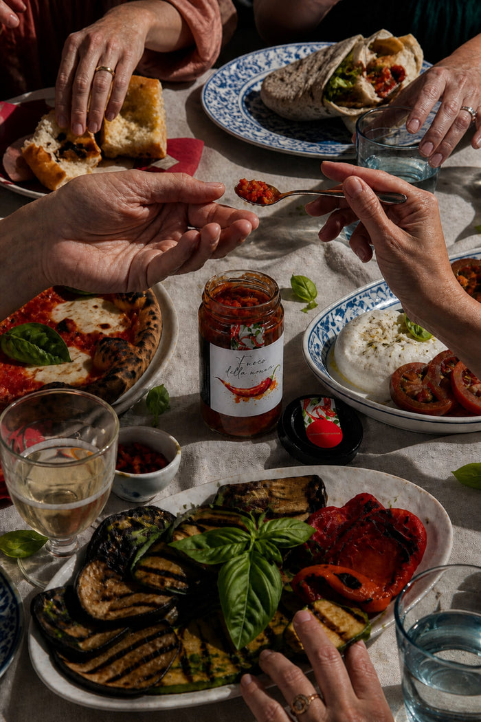 Gemeinsames italienisches Essen mit Fuoco della nonna